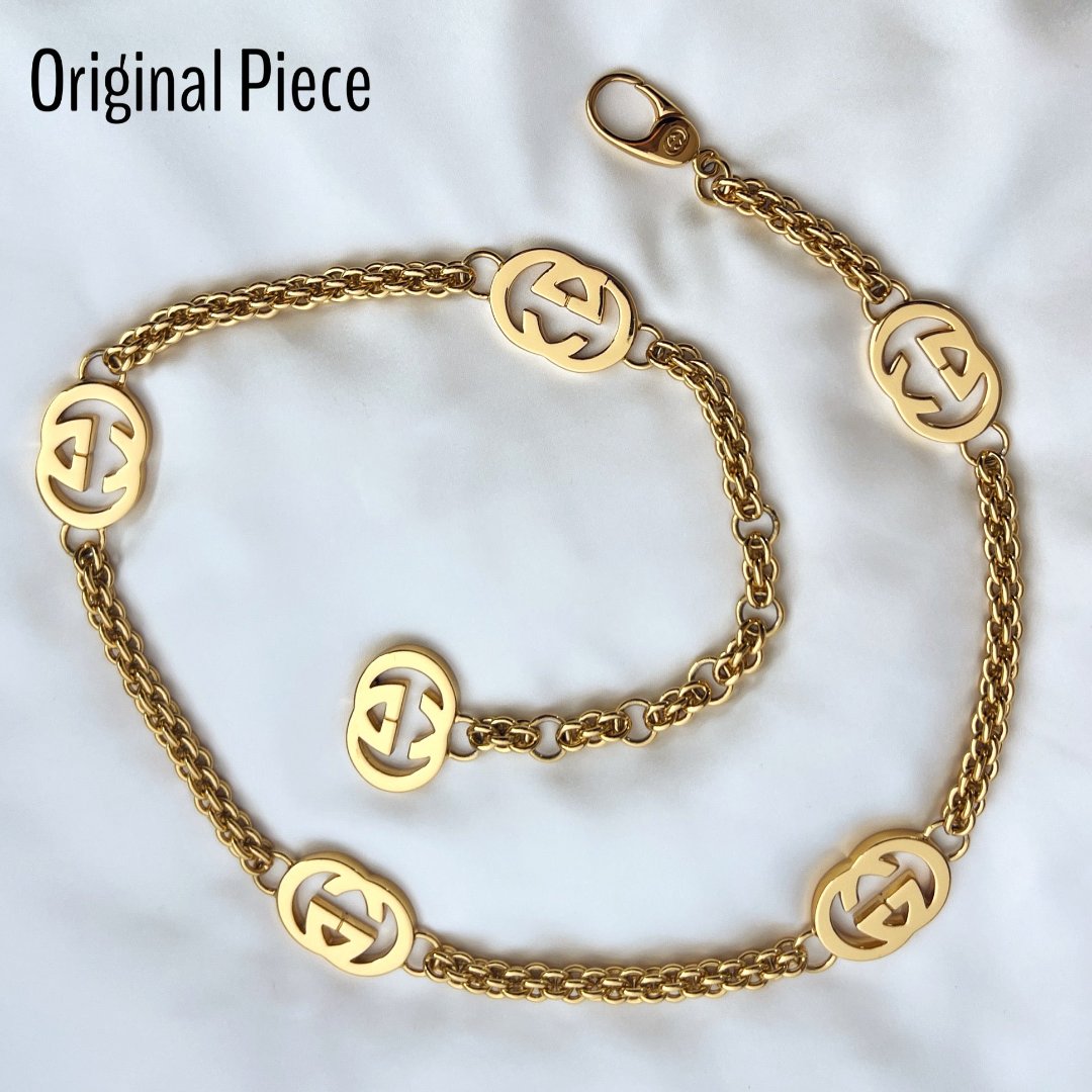 Statement Gold Logo Bracelet