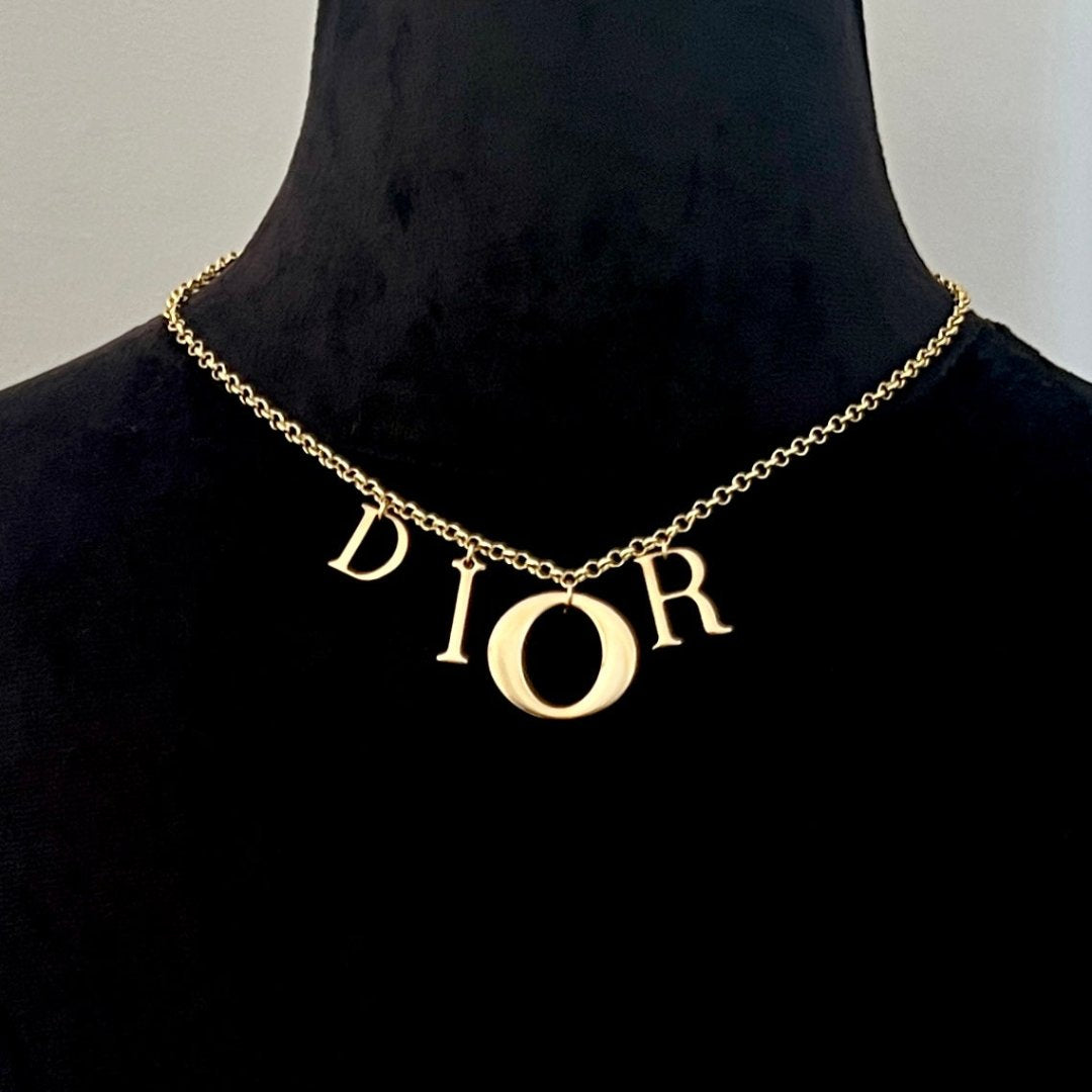Large Gold Letter Necklace