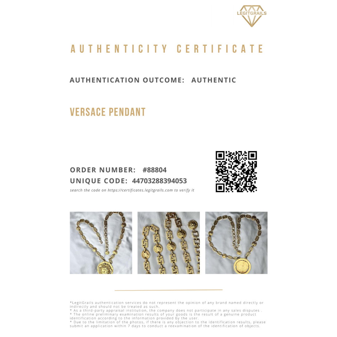 Gold Logo Brooch with Tassel
