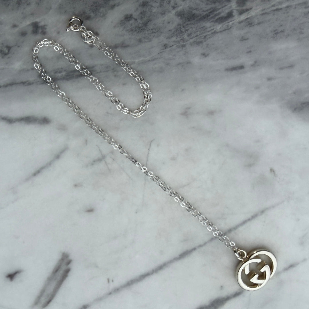Sterling Silver Logo Necklace