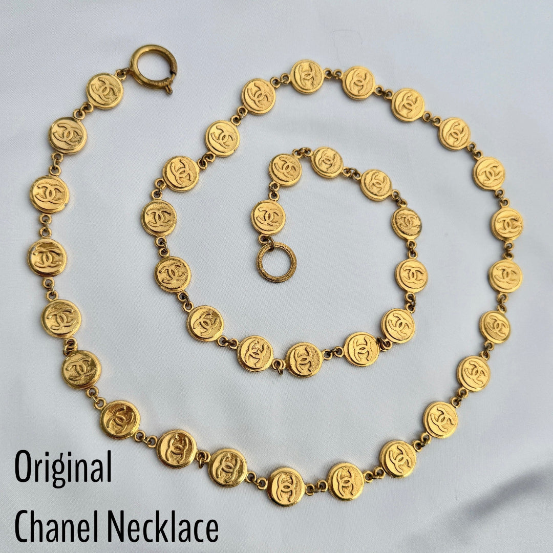 Gold Medallion Earrings with Pearl Drop