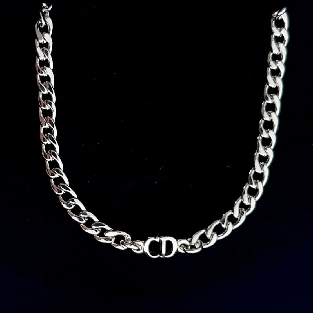 Small Silver Cuban Choker