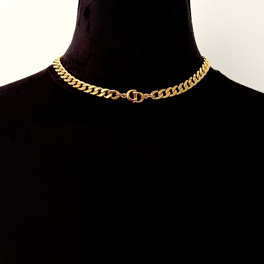 Gold Logo Cuban Choker