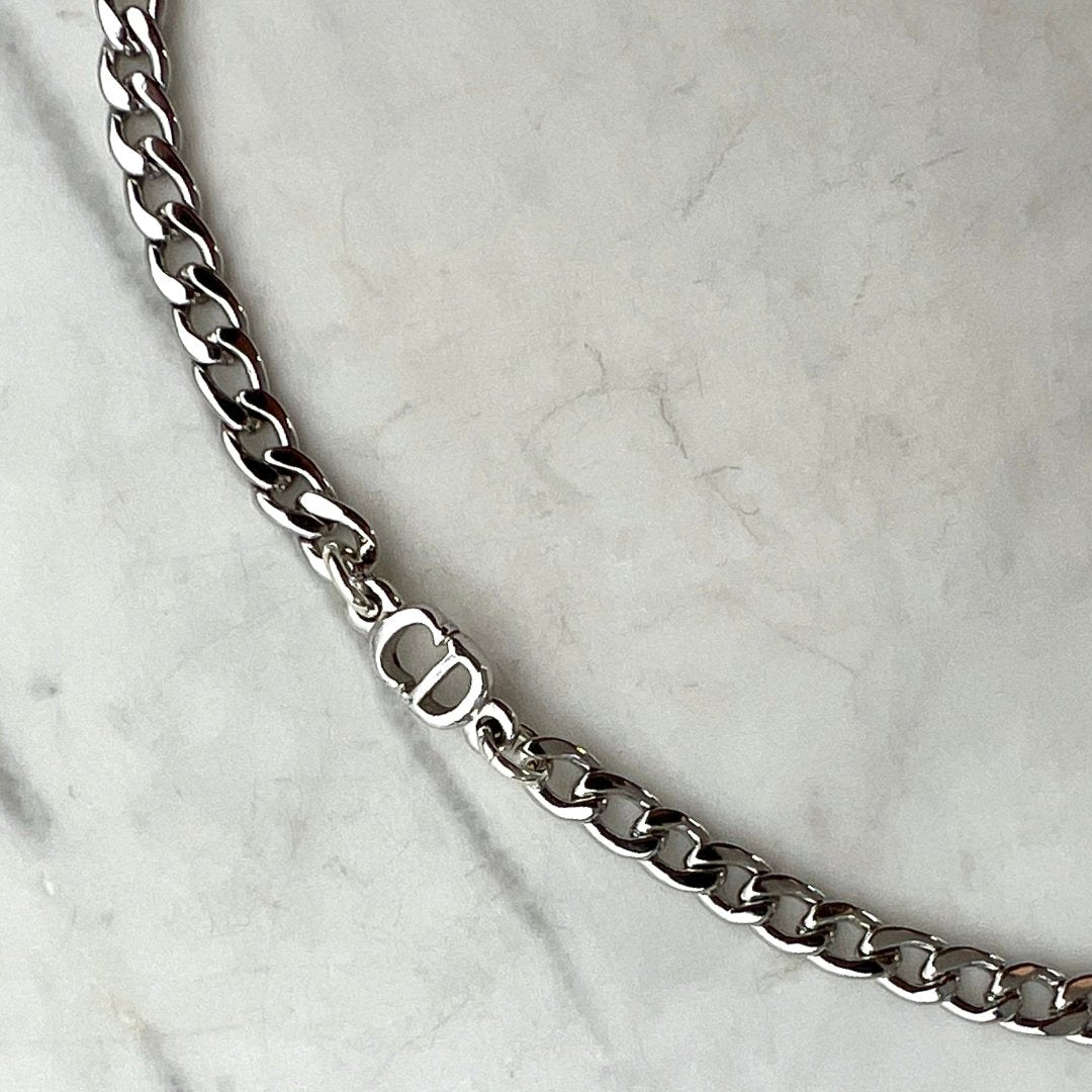 Small Silver Cuban Choker