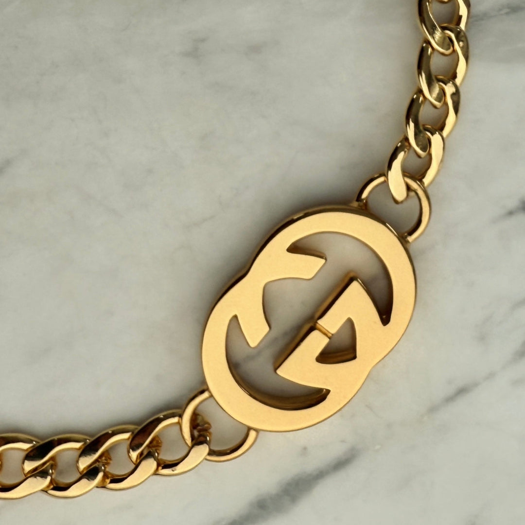 Statement Gold Logo Choker