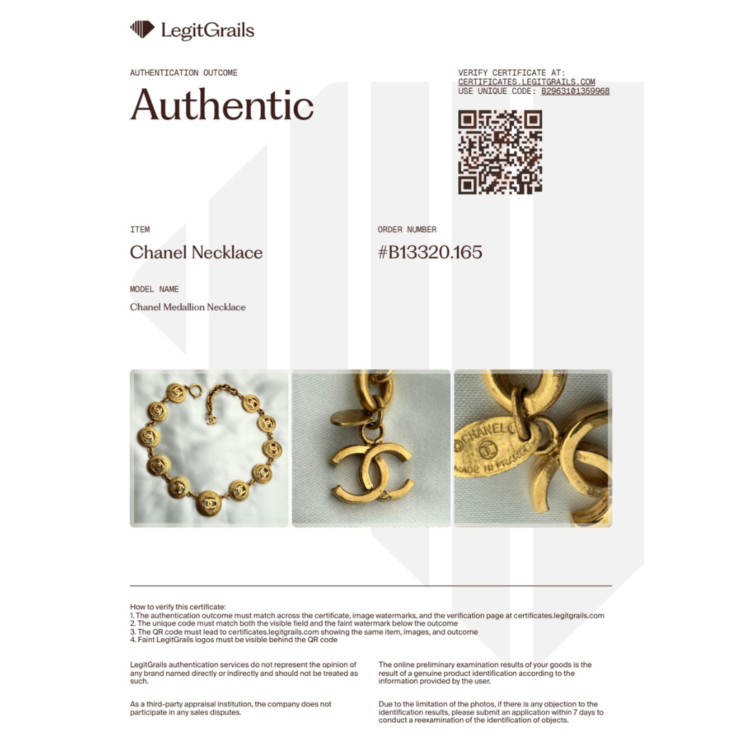 Gold Cut Out Logo Necklace