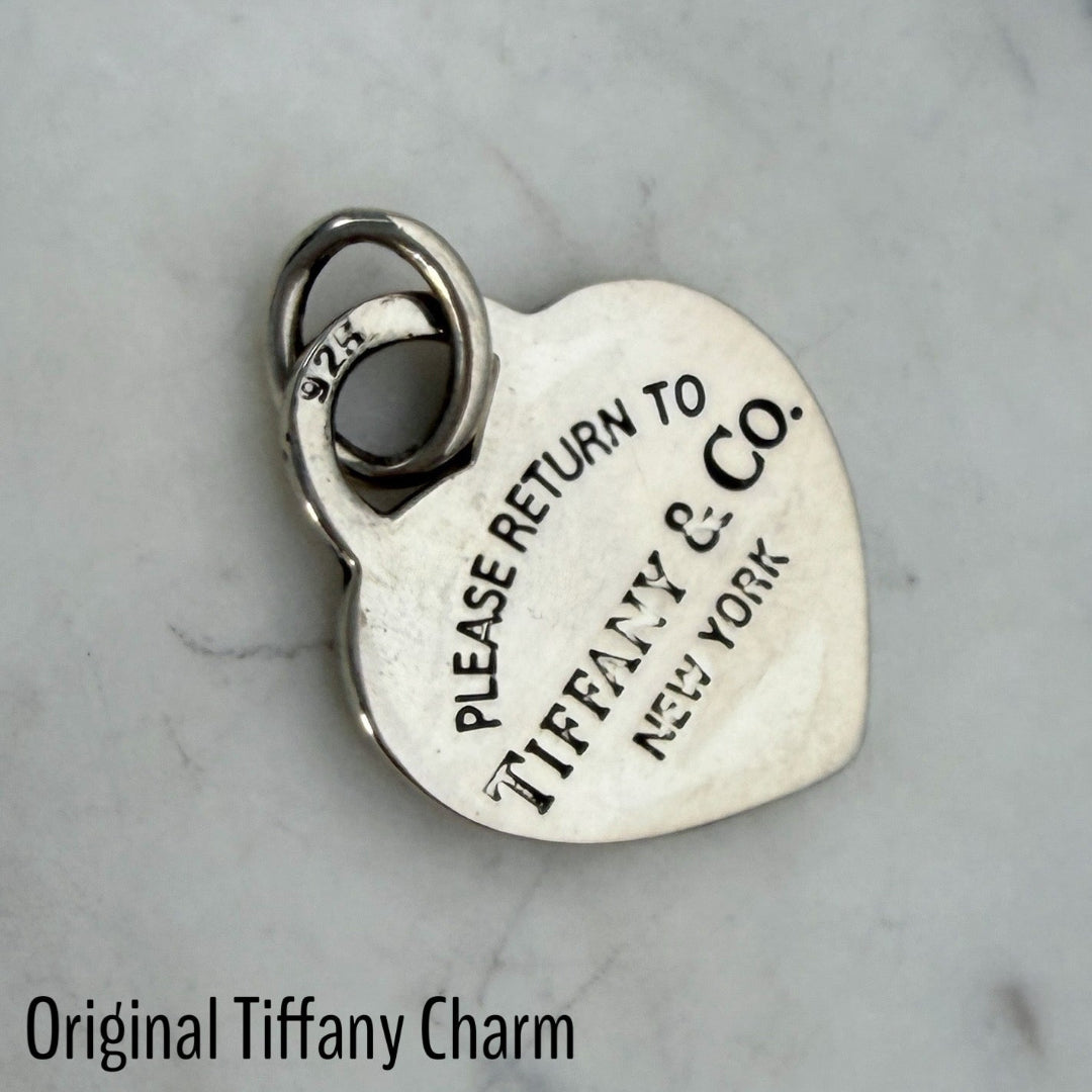 Large Silver Heart Charm Pearl Choker