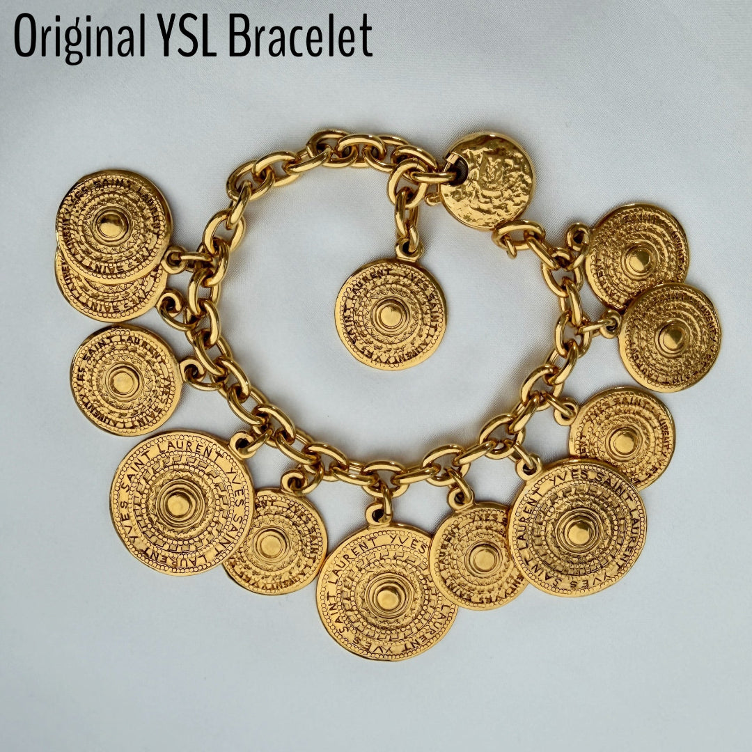 Gold Stamped Medallion Bracelet