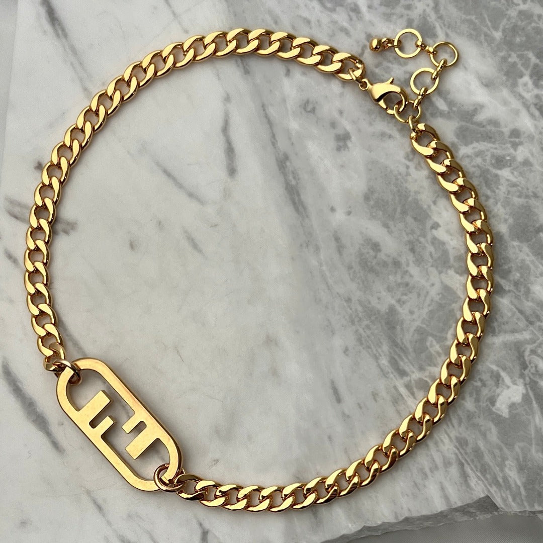 Large Gold Cuban Choker