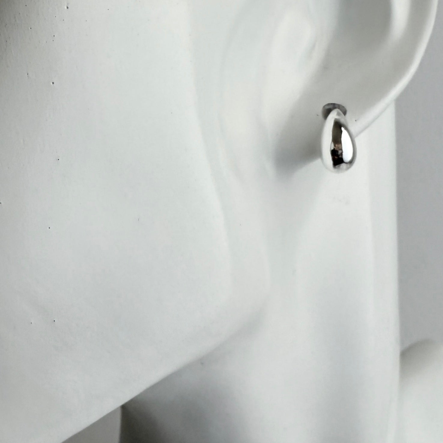 Sterling Silver Tear Drop Stud Earrings