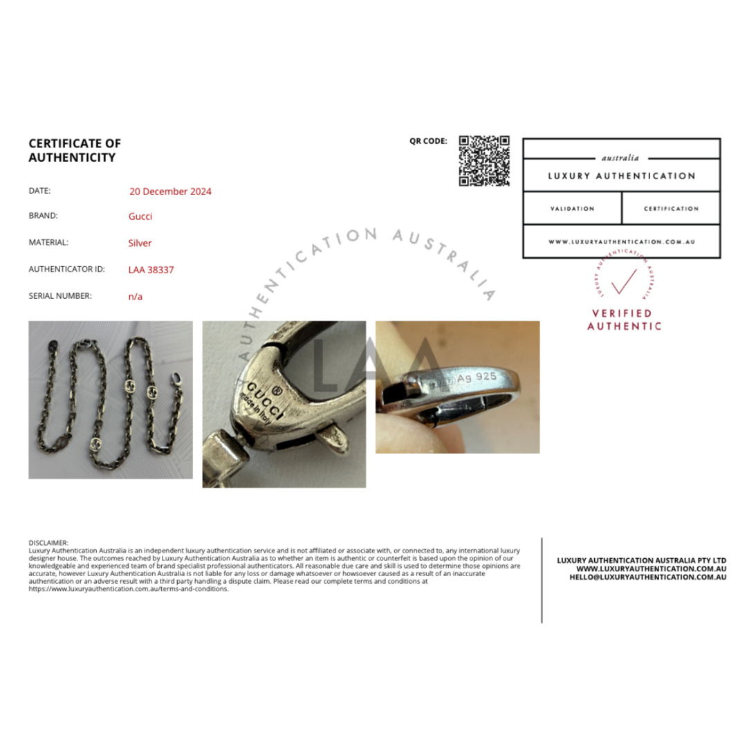Small Silver Logo Bracelet