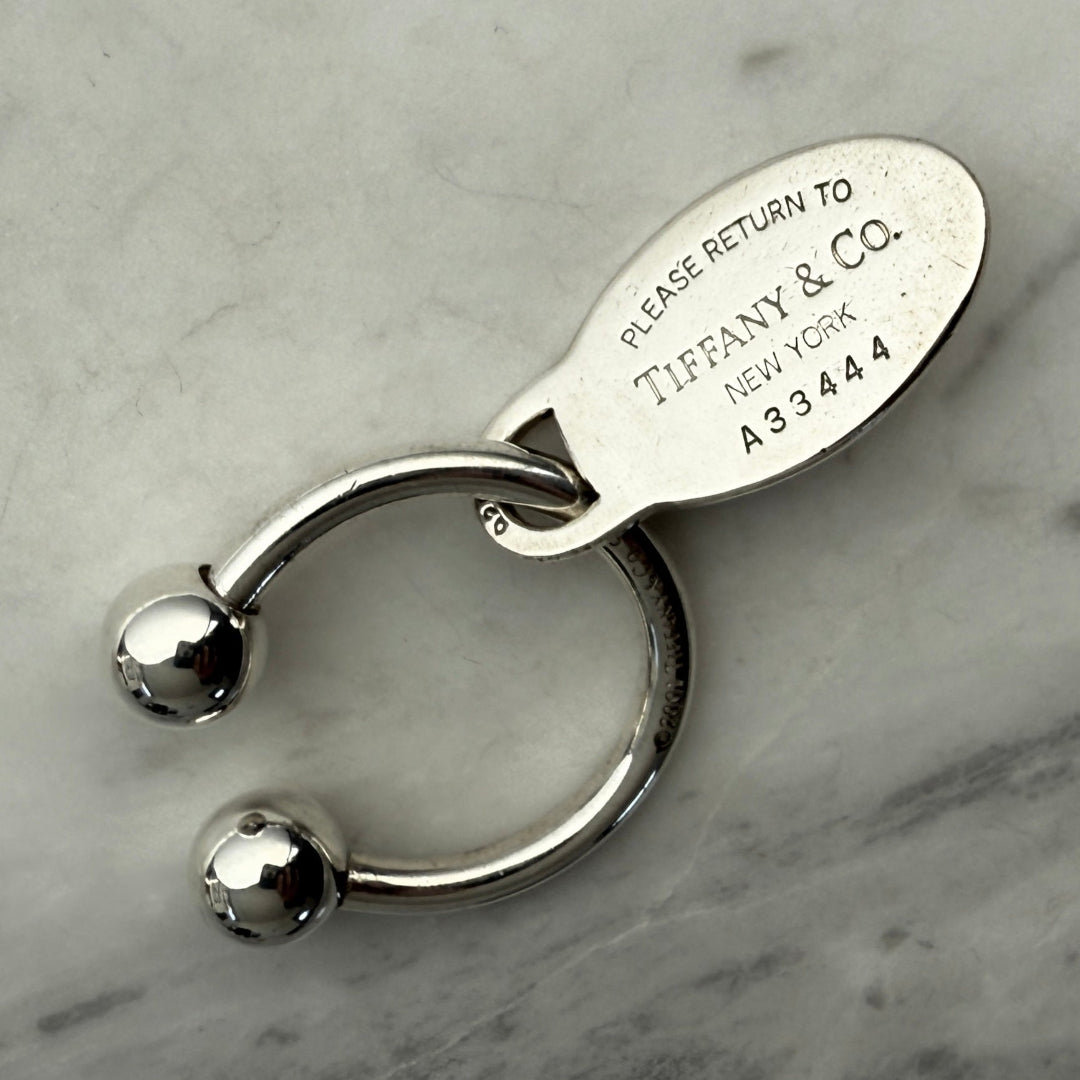 Sterling Silver Oval Keychain