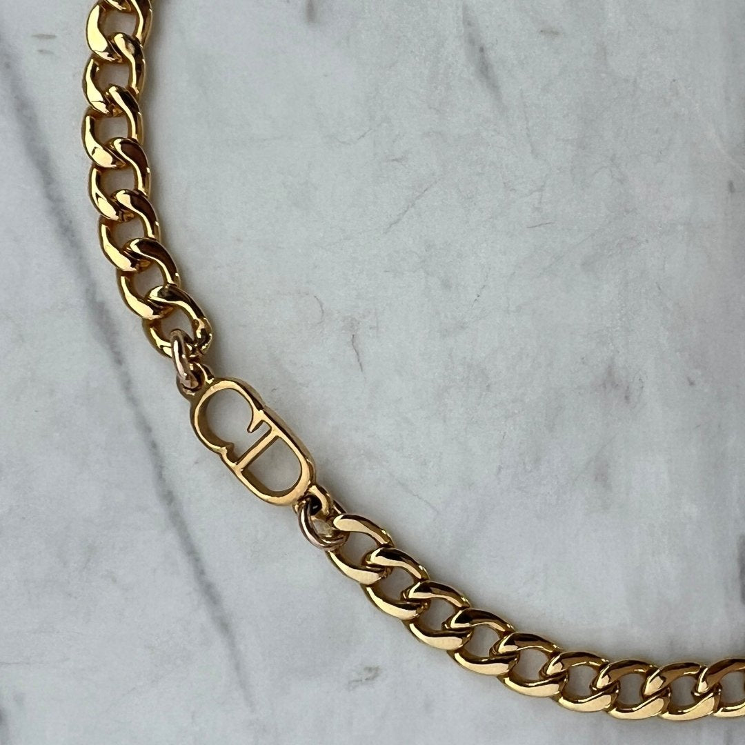 Gold Logo Cuban Choker