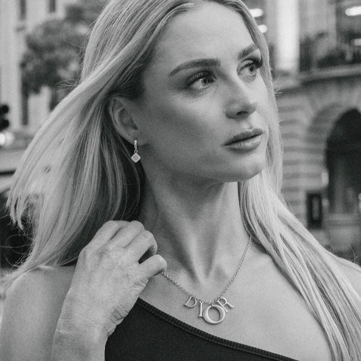 Large Gold Letter Necklace