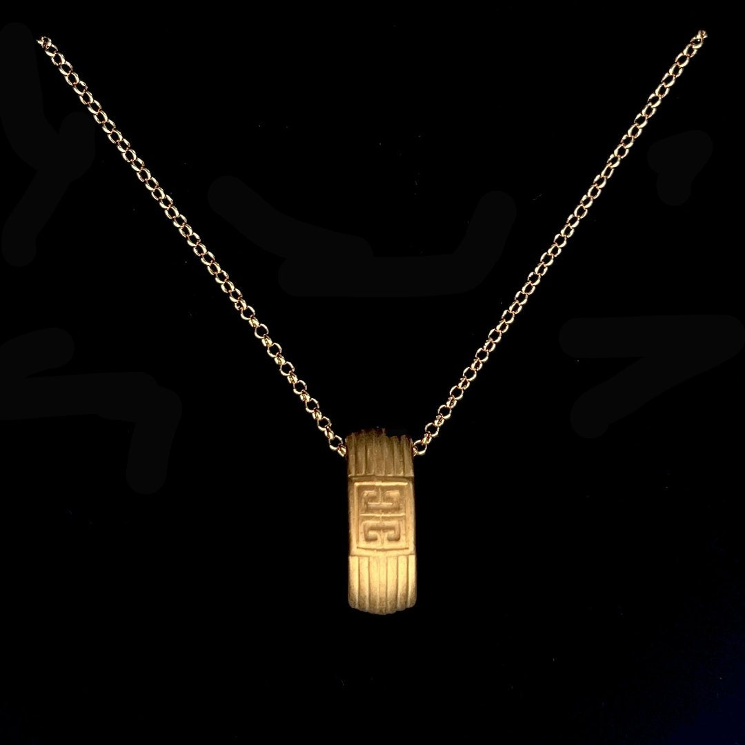 Large Gold Oval Logo Necklace