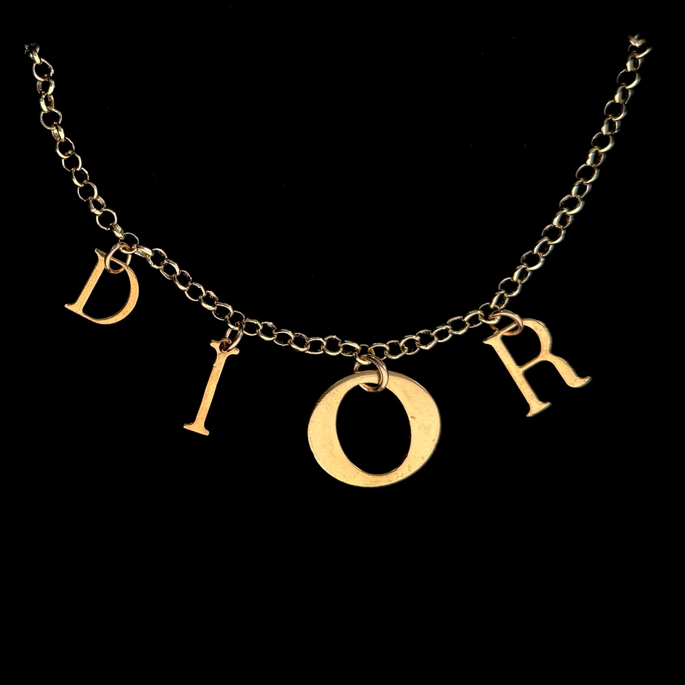 Large Gold Letter Necklace