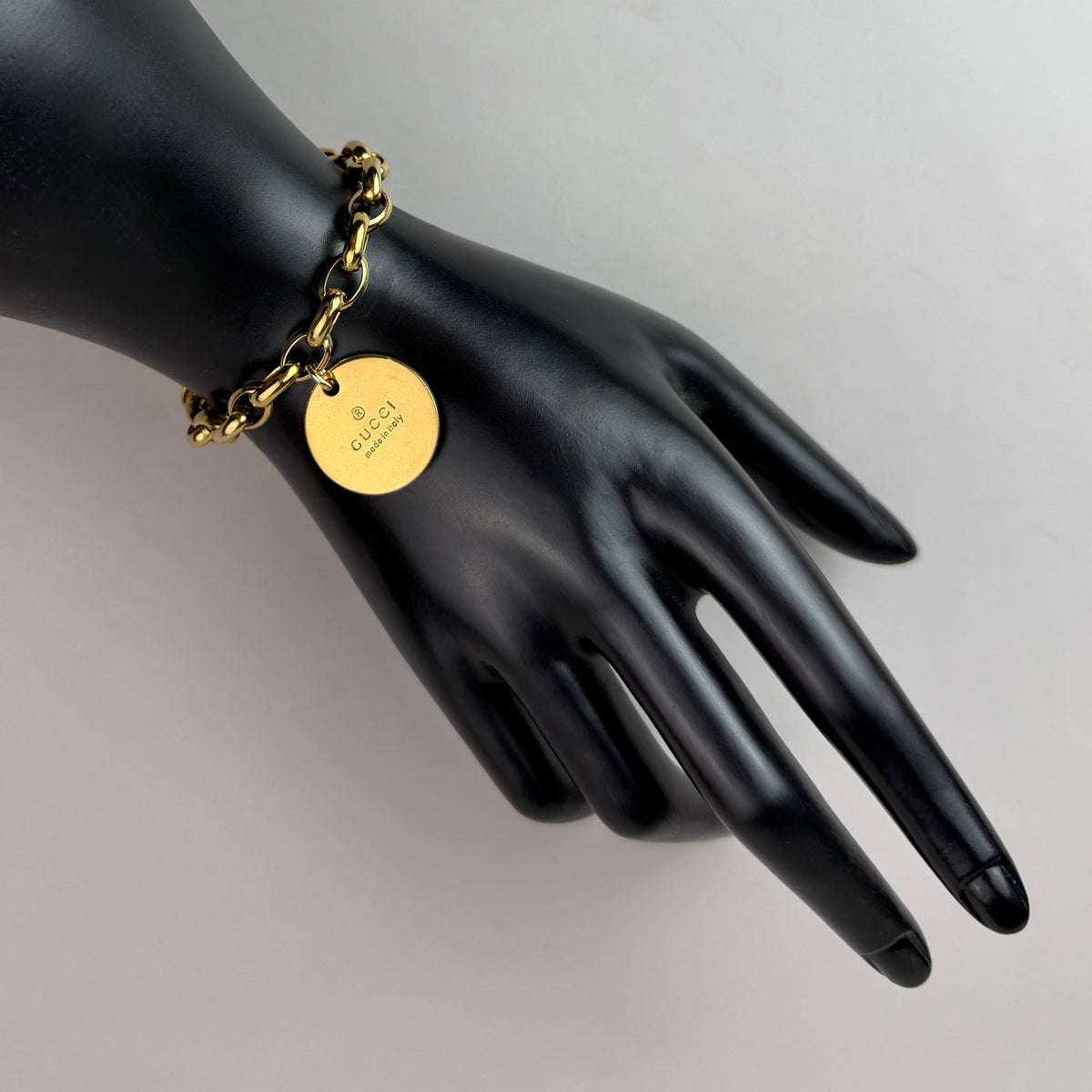 Gold Round Charm Bracelet
