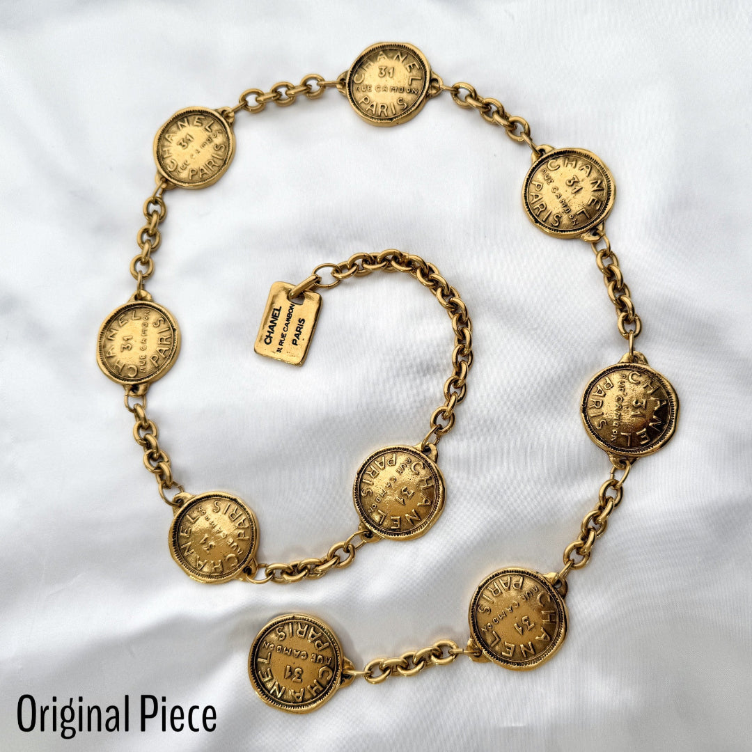 31 Rue Cambon Paris Medallion Link Belt/Necklace