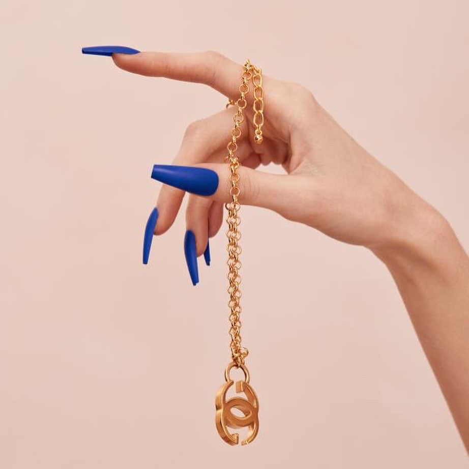 Large Gold Logo Necklace