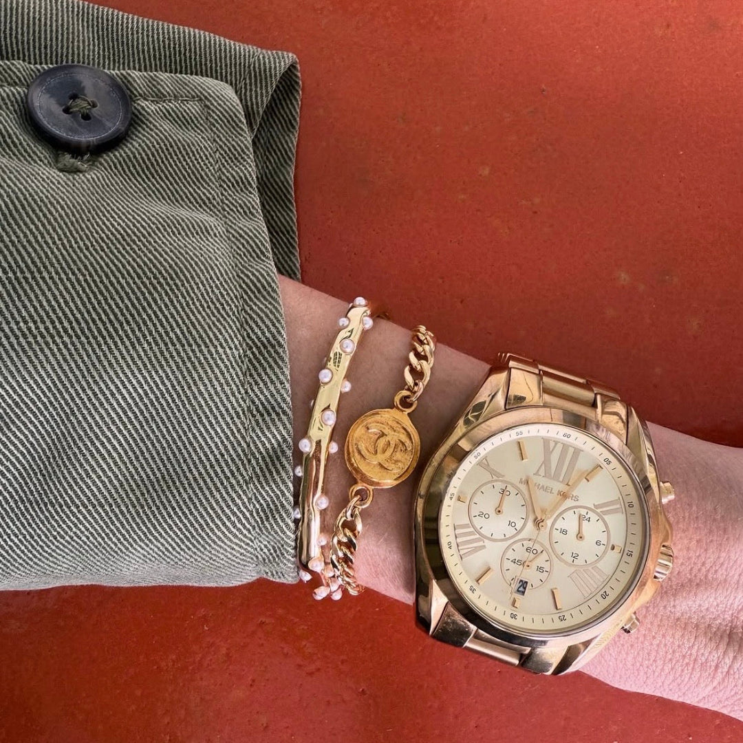 Gold Medallion Cuban Bracelet