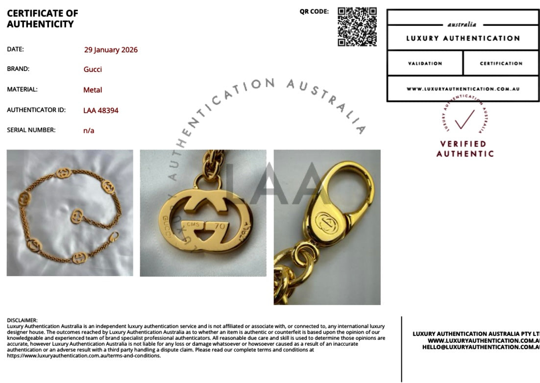 Statement Gold Logo Necklace