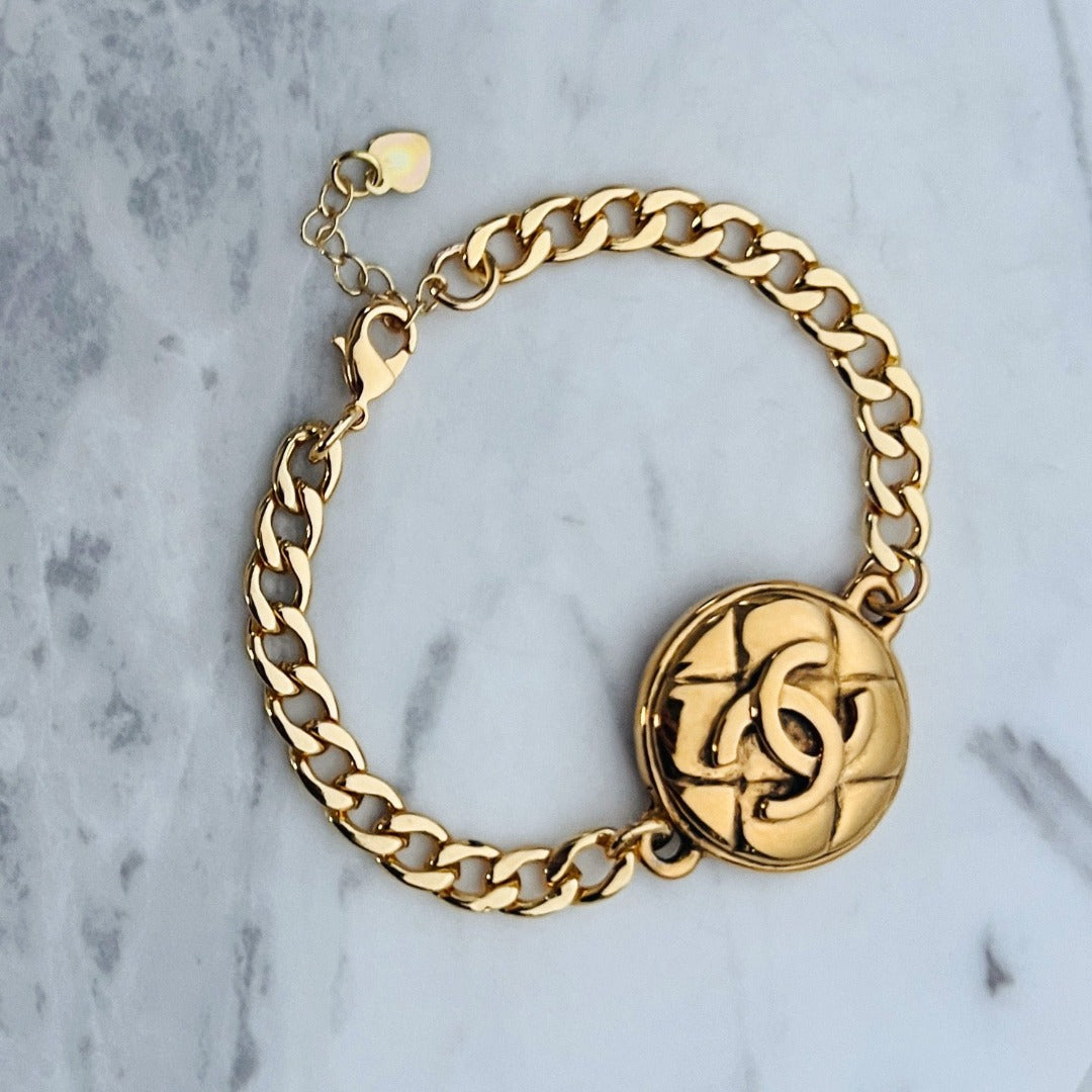 Gold Quilted Bracelet
