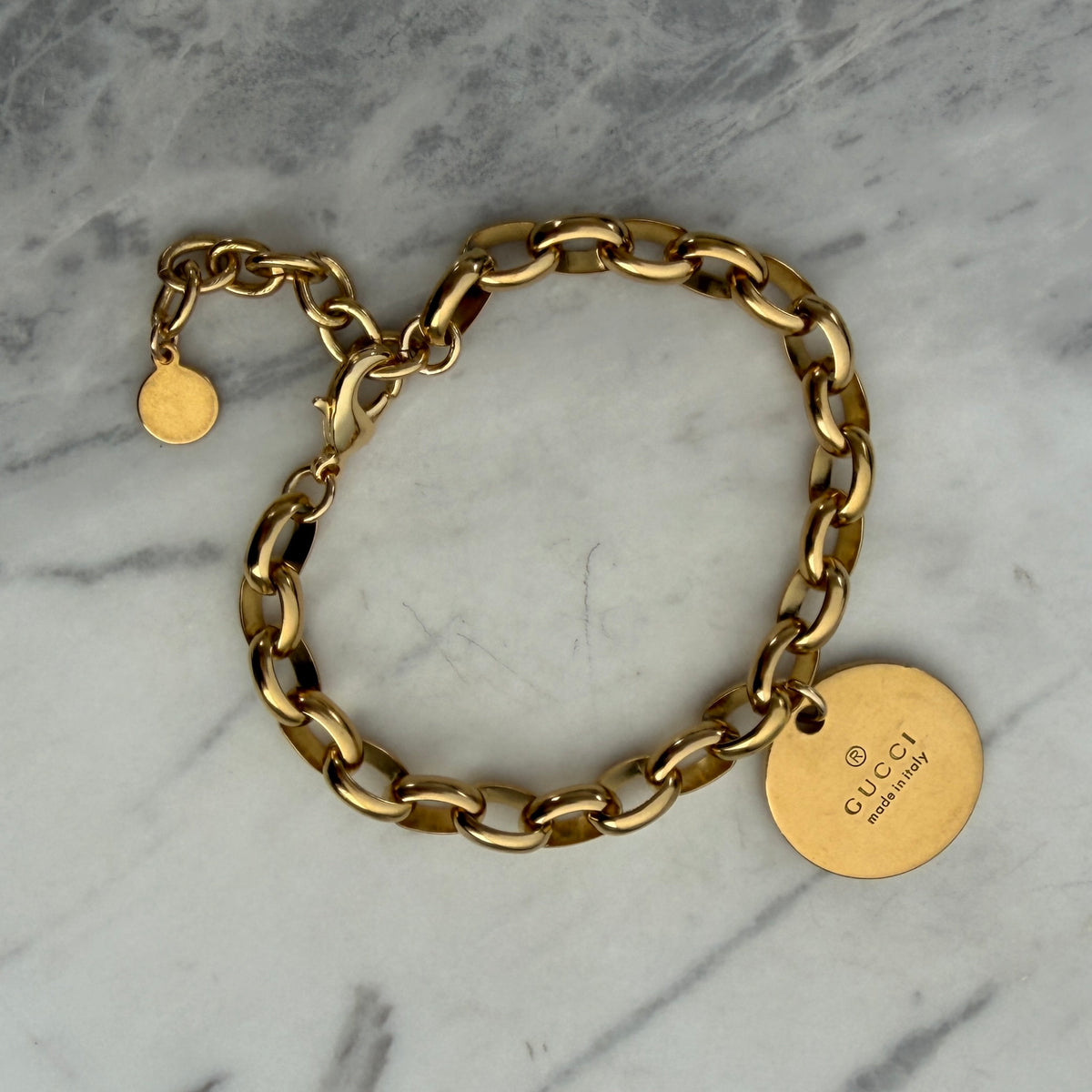 Gold Round Charm Bracelet