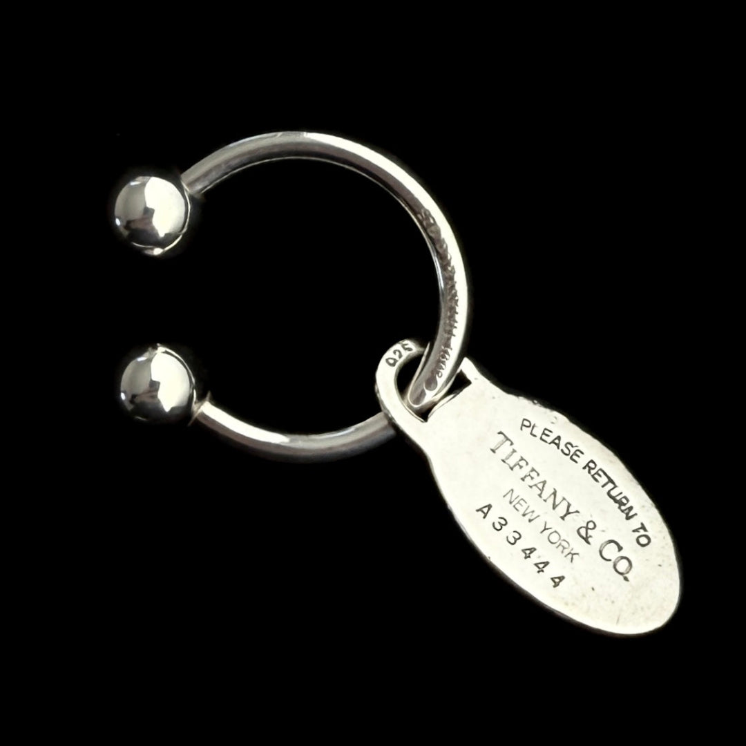 Sterling Silver Oval Keychain