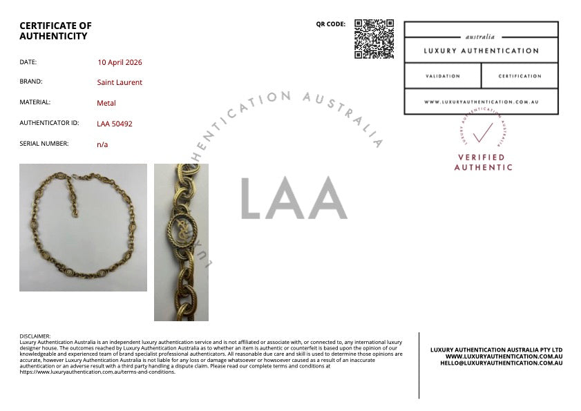 Gold Logo Bracelet with Antique Finish