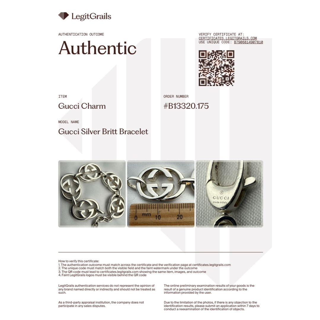 Large Sterling Silver Logo Bracelet