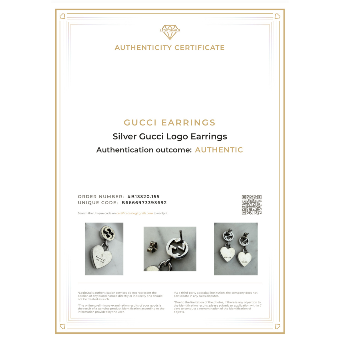 Sterling Silver Logo Earrings with Pearl Drop