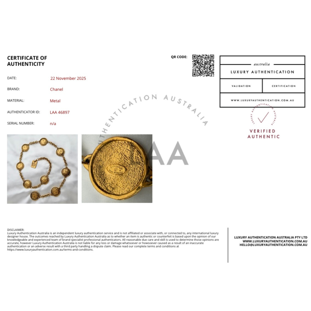 31 Rue Cambon Paris Medallion Link Belt/Necklace