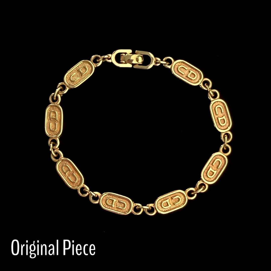 Stamped Small Gold Pearl Choker
