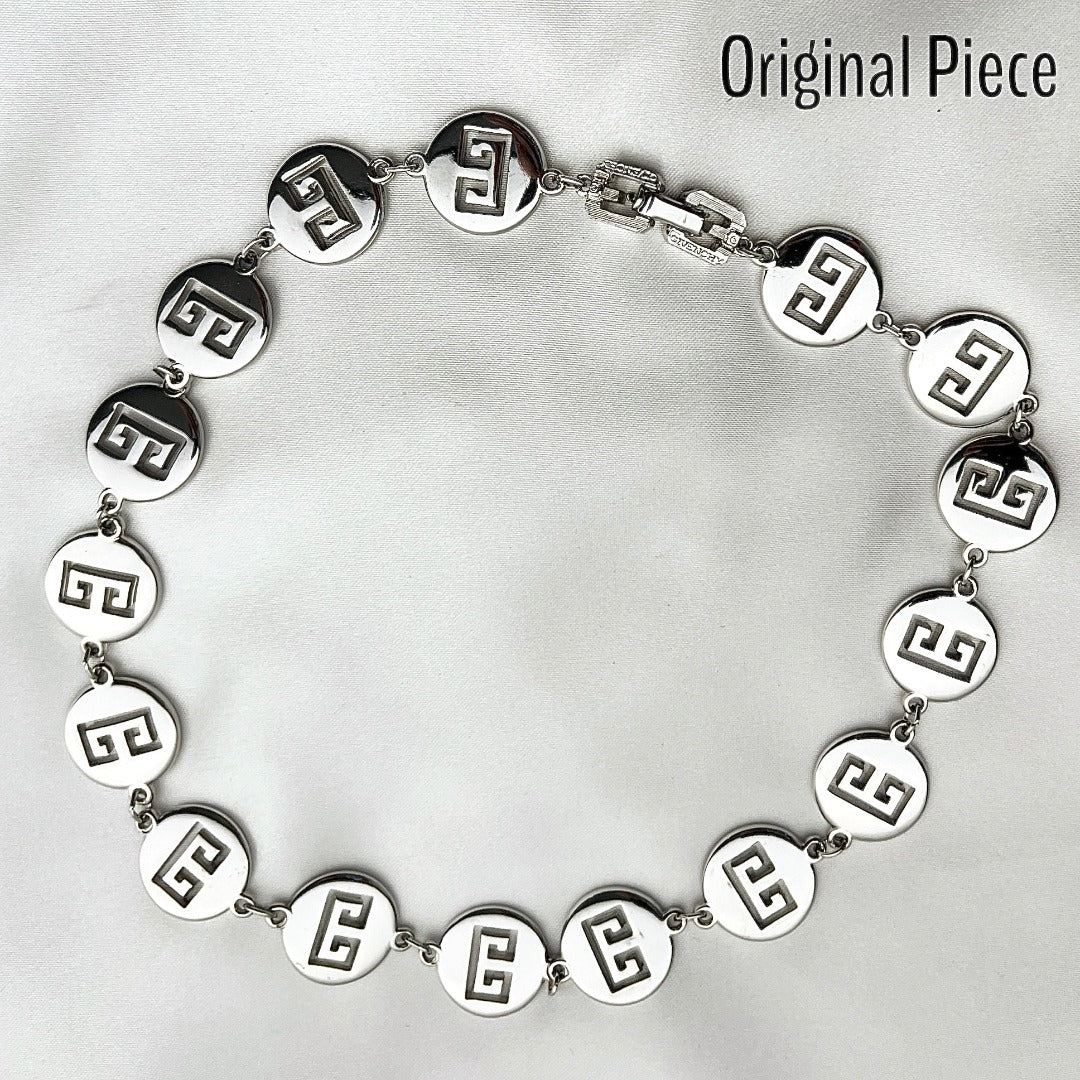 Silver Logo Cuban Choker