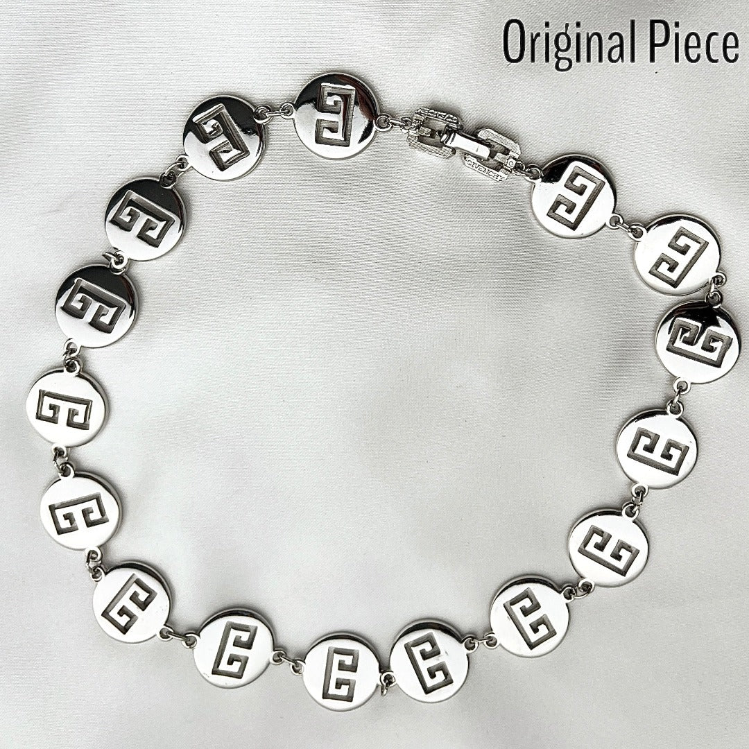 Silver Logo Cuban Bracelet