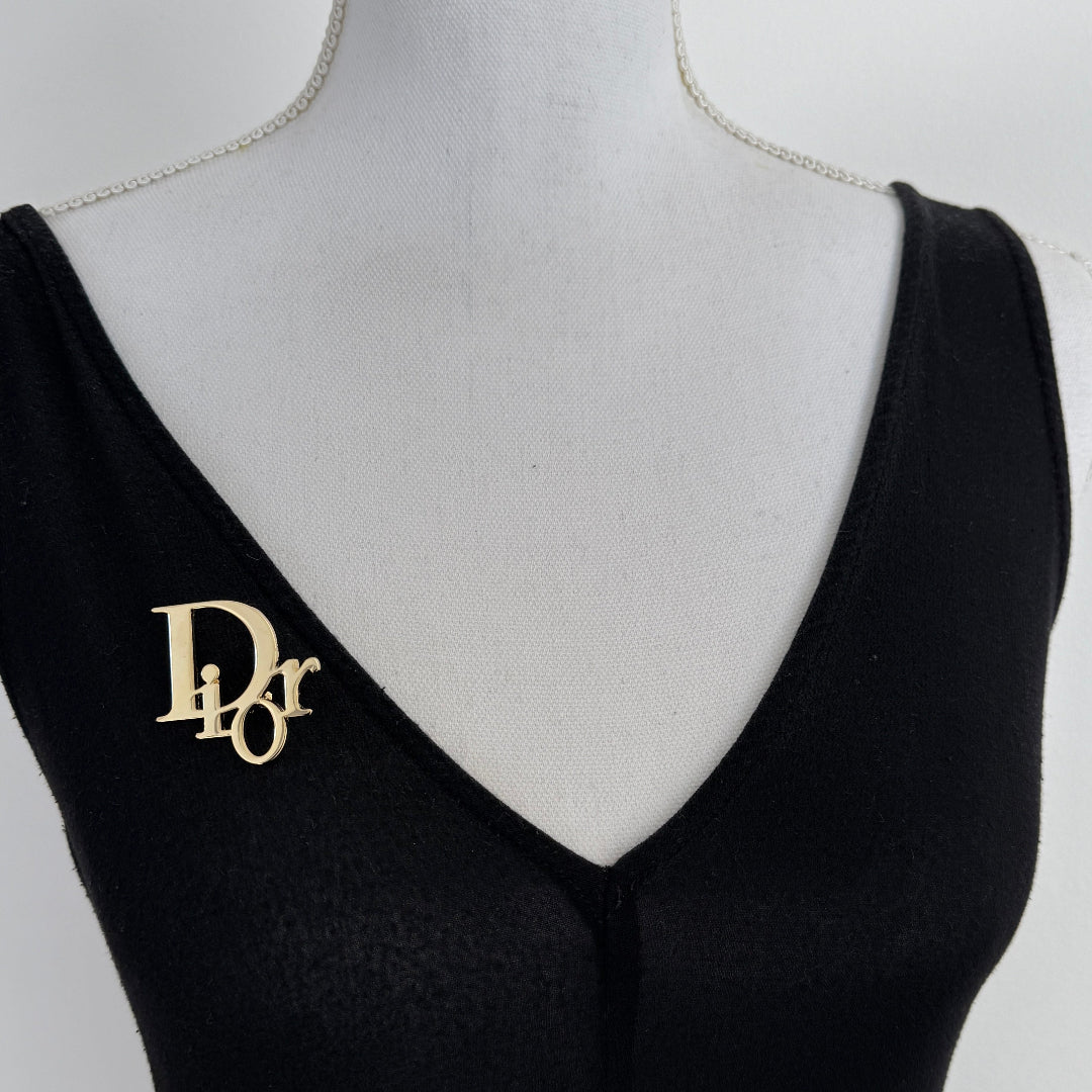 Gold Logo Brooch