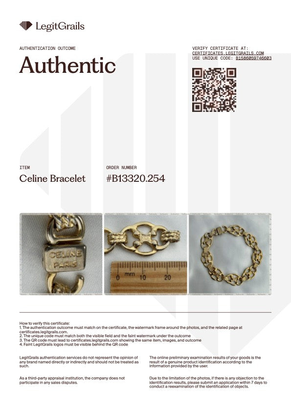 Triomphe Gold Logo Bracelet