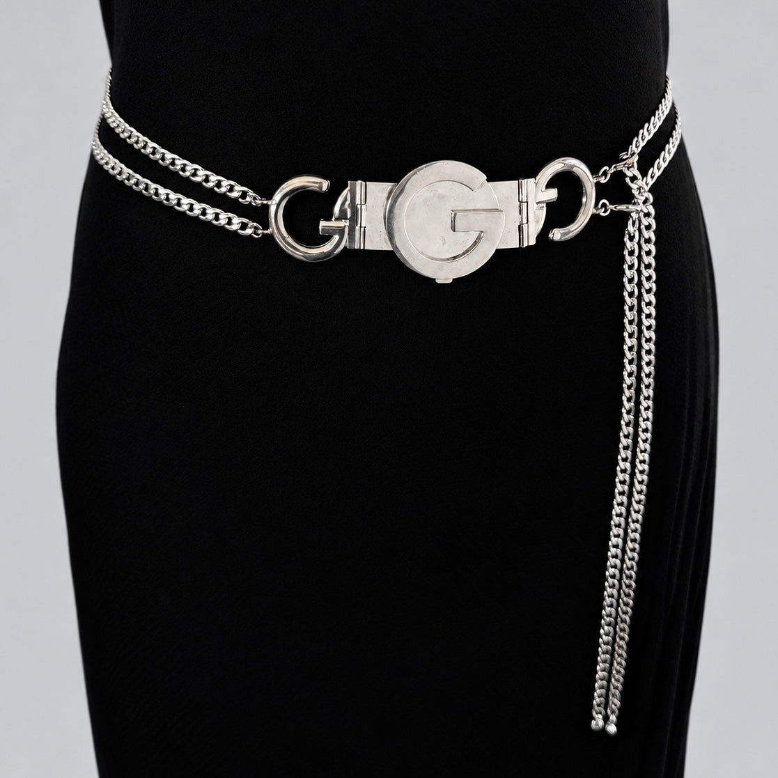 Statement Silver Logo Belt