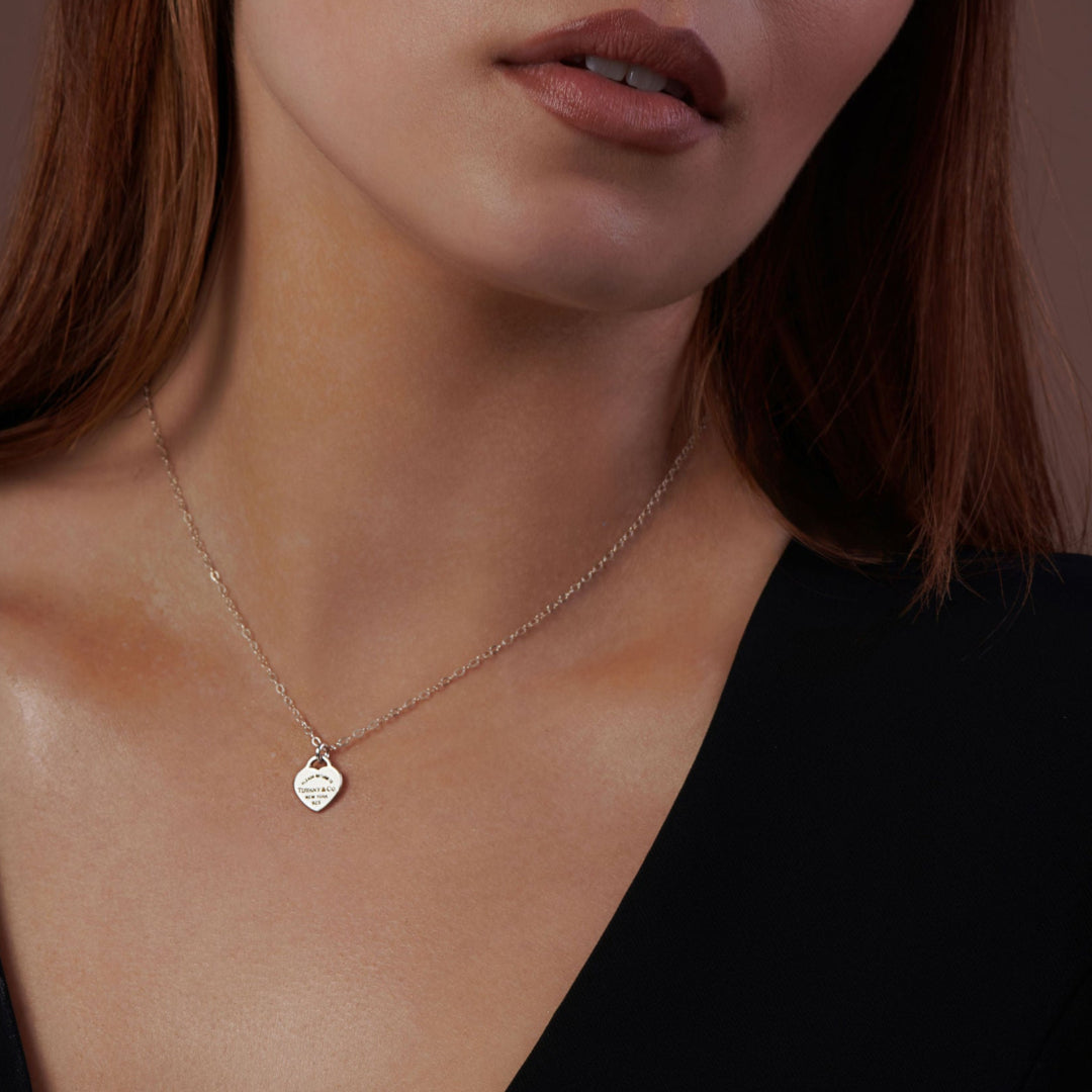 Mini Silver Heart Charm Necklace