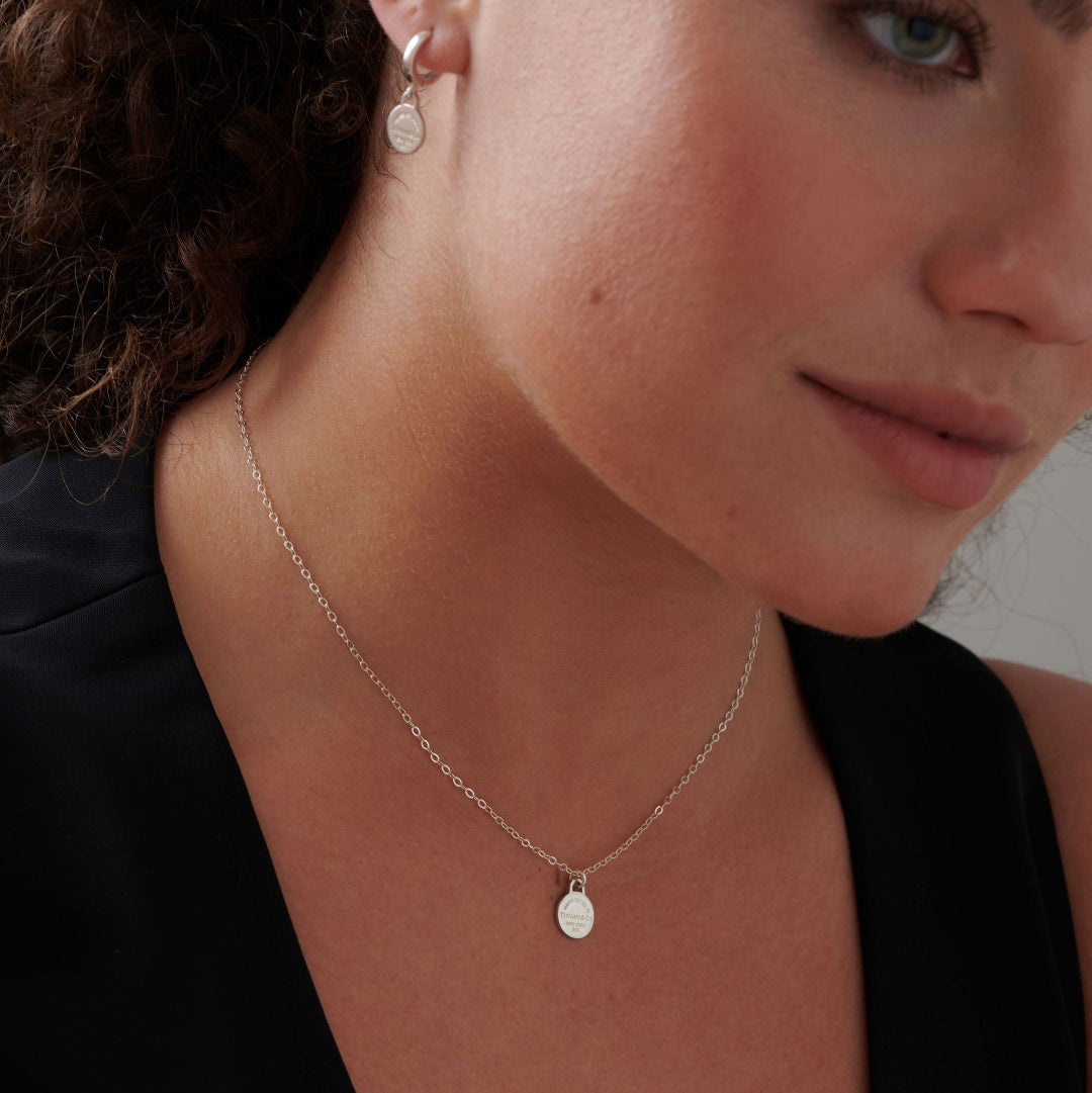 Mini Silver Circular Charm Earrings