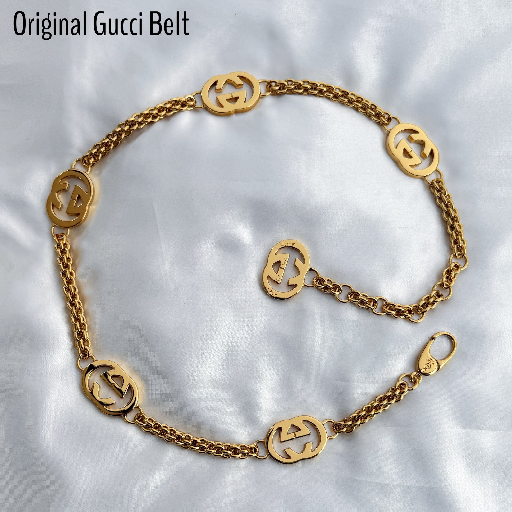 Statement Gold Logo Necklace