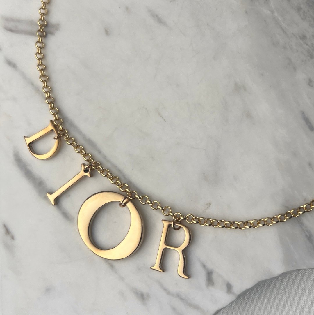 Large Gold Letter Necklace