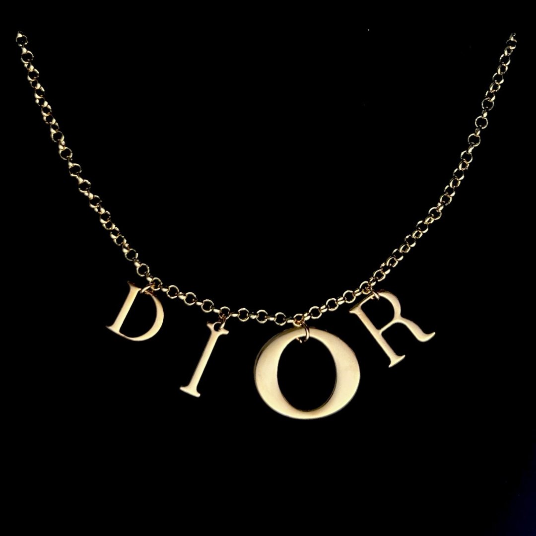 Large Gold Letter Necklace