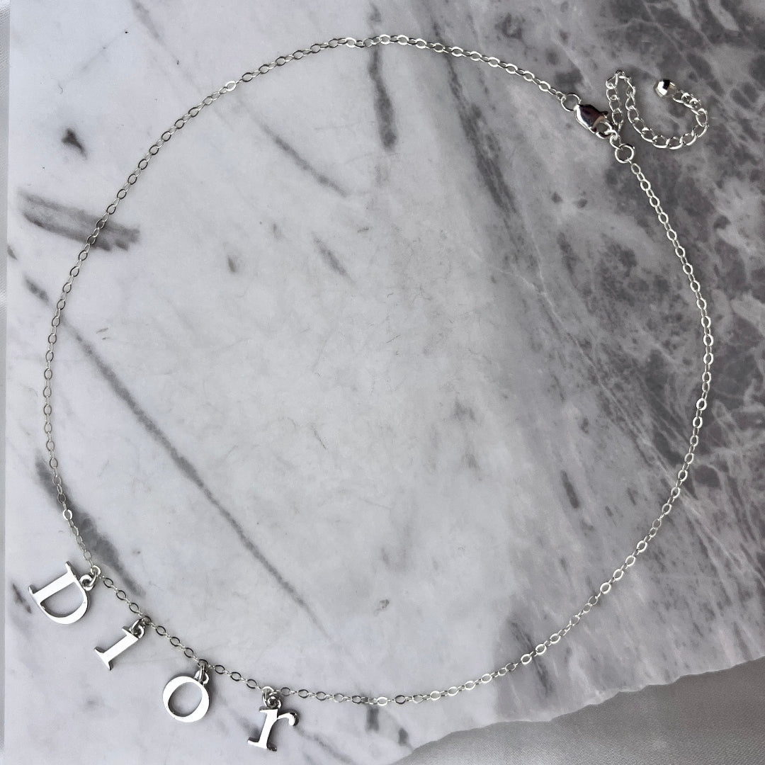 Silver Letter Necklace