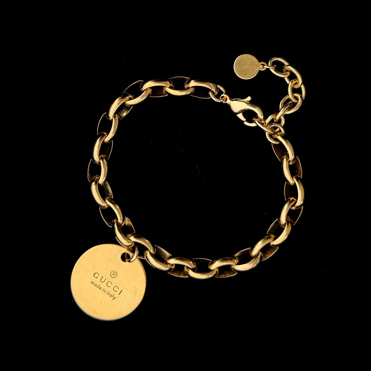 Gold Round Charm Bracelet