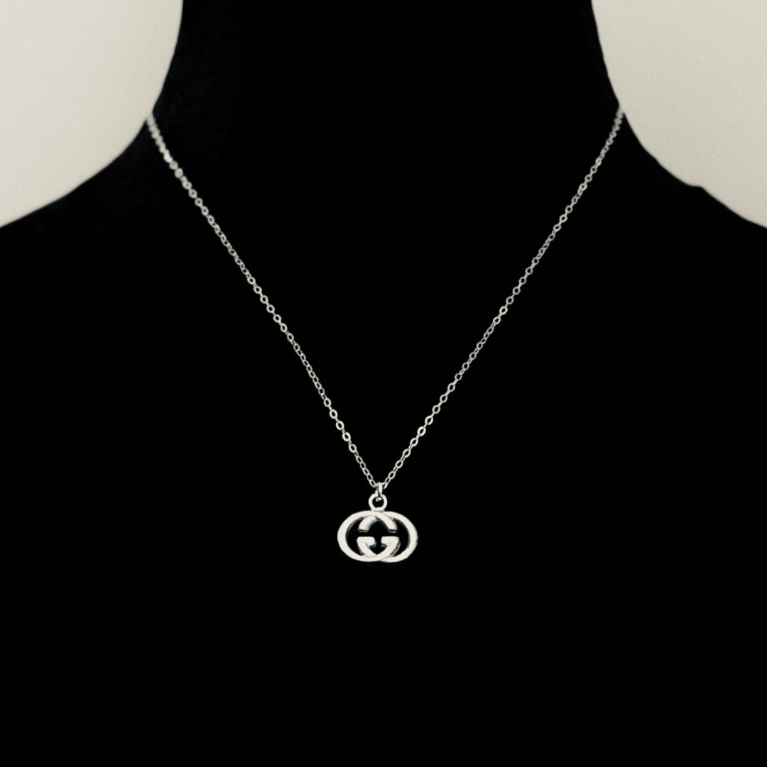 Sterling Silver Logo Necklace