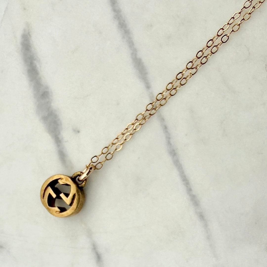 Small Gold Logo Necklace