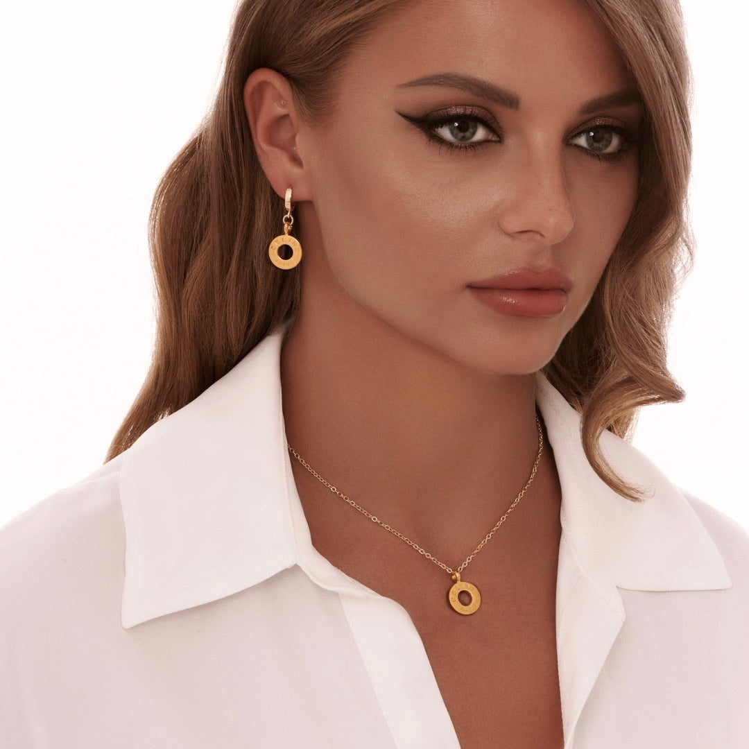 Gold Logo Earrings