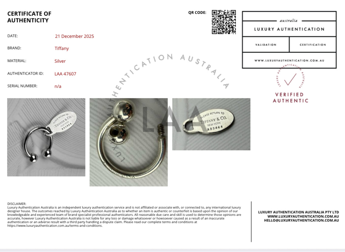 Medium Silver Keyring