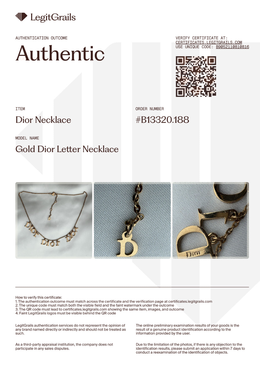 Gold Letter Necklace